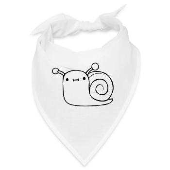 Niedliche kleine Schnecke - Bandana - Weiß - Vorne