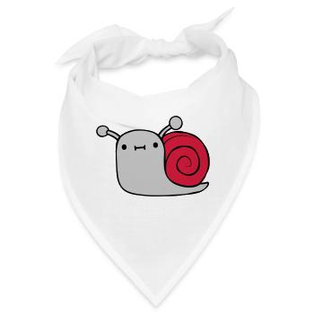 Kleine süße Schnecke - Bandana - Weiß - Vorne