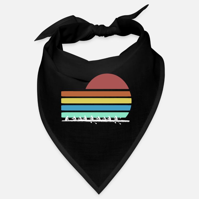 Retro Sunset Team & Crew Rowing T-Shirt Present Bandana