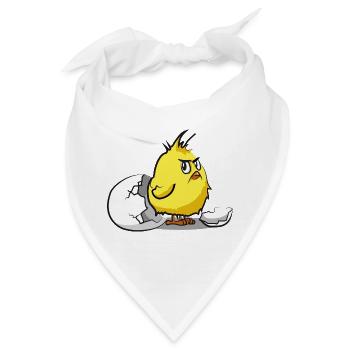 lustig böses Küken Eierschale Vogel Piep - Bandana - Weiß - Vorne