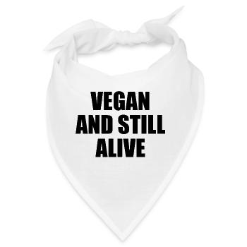 Vegan And Still Alive - Bandana - Weiß - Vorne