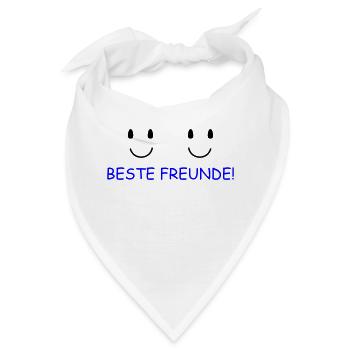 Beste Freunde - Bandana - Weiß - Vorne