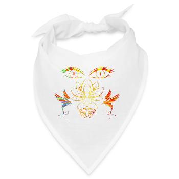 Zen-Gesicht - Bandana - Weiß - Vorne
