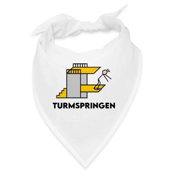 Turmspringen Turmspringer Sprung Sprungbrett - Bandana - Weiß - Vorne