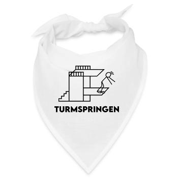 Turmspringer Sprung Sprungbrett Turmspringen - Bandana - Weiß - Vorne