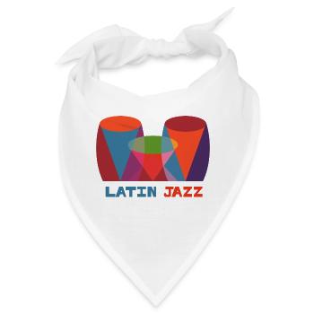Latin Jazz Musik Retro - Bandana - Weiß - Vorne