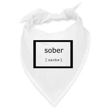 Sober - Bandana - Weiß - Vorne