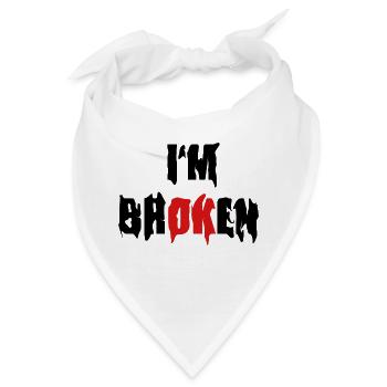 I'm Broken - Bandana - Weiß - Vorne