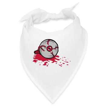 Halloween blutiges Horror Auge - Bandana - Weiß - Vorne