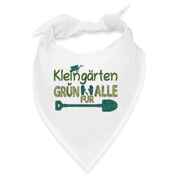 Kleingärten Grün für alle grunge 1 - Bandana - Weiß - Vorne