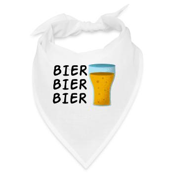 Bier Bier Bier - Bandana - Weiß - Vorne