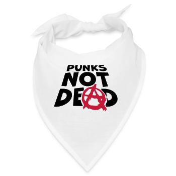 punks not dead Zitat - Bandana - Weiß - Vorne