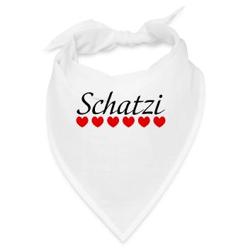 Herzchen Schatzi - Bandana - Weiß - Vorne