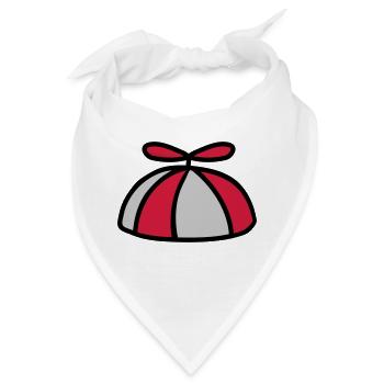 Bunte Propellermütze Windrad Hut - Bandana - Weiß - Vorne
