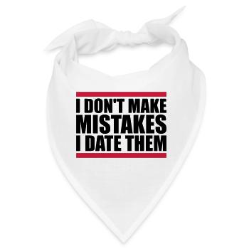 Date Mistakes Zitat Logo - Bandana - Weiß - Vorne