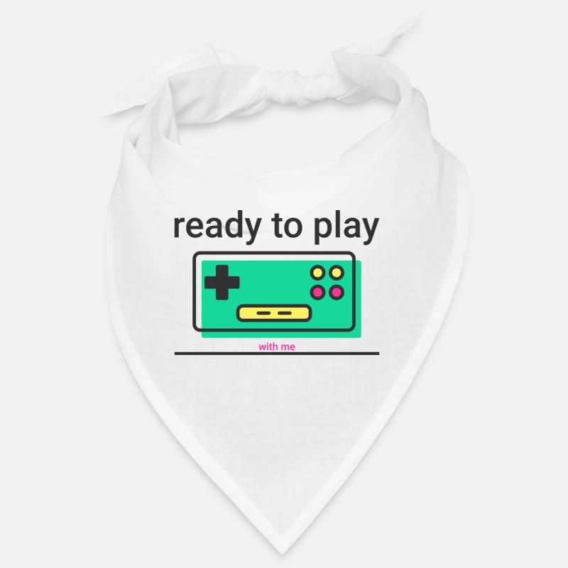 ready to play: retro game controller with statement Bandana