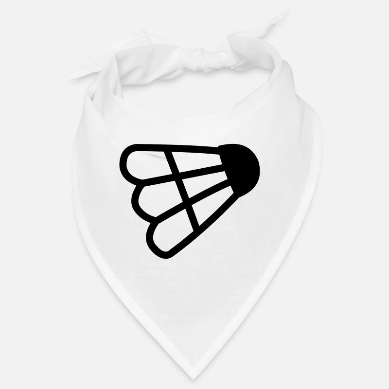 Badminton einfaches Shuttle-Logo - Bandana - Weiß