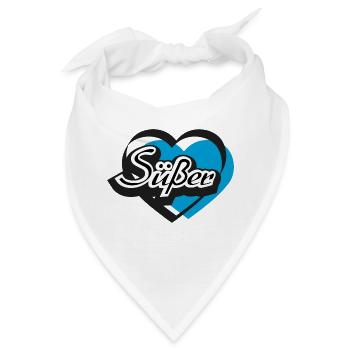 Süßer Herz - Bandana - Weiß - Vorne