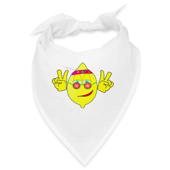 Flower Zitrone - Bandana - Weiß - Vorne