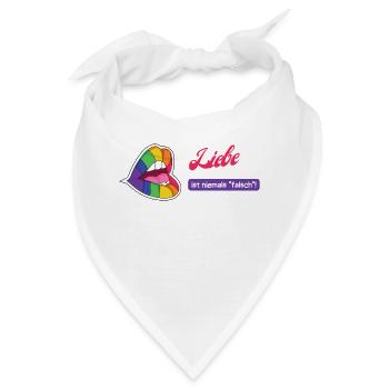 Liebe ist niemals falsch - Bandana - Weiß - Vorne