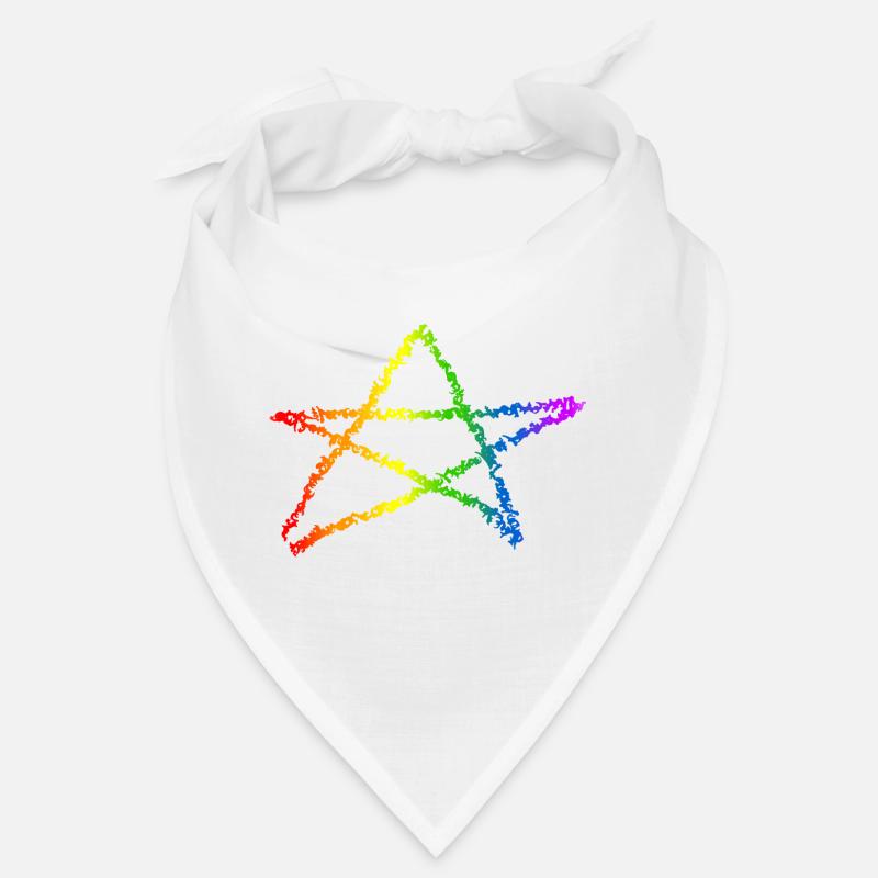 Pentagramm Regenbogen Farben gothic goth okkulte Bandana