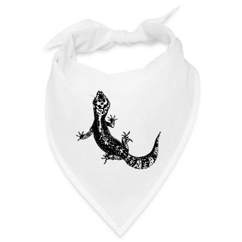 Leopardgecko / Gecko - Bandana - Weiß - Vorne