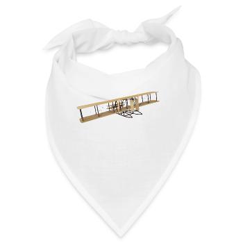 Historisches Motorflugzeug von 1905 - Bandana - Weiß - Vorne