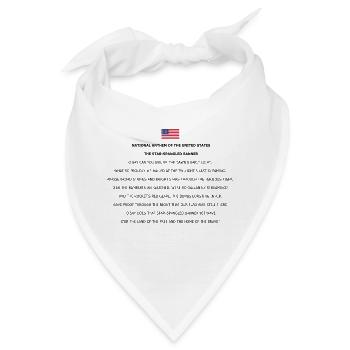 Nationalhymne der Vereinigten Staaten - Bandana - Weiß - Vorne