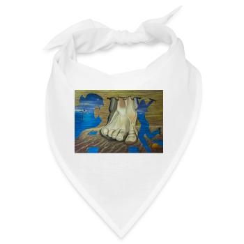 Surrealistische Malerei - Bandana - Weiß - Vorne