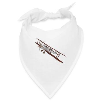 Doppeldecker Flugzeug von 1915 - Bandana - Weiß - Vorne