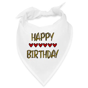 JAHRESTAG. ALLES GUTE ZUM GEBURTSTAG!. ALLES GUTE ZUM GEBURTSTAG!. - Bandana - Weiß - Vorne
