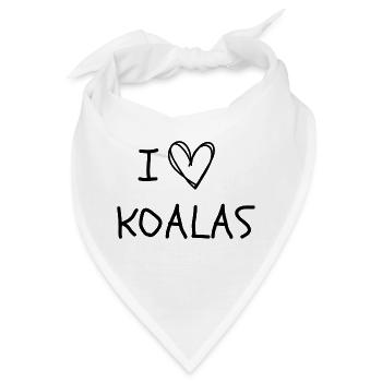 Ich liebe Koalas - Bandana - Weiß - Vorne