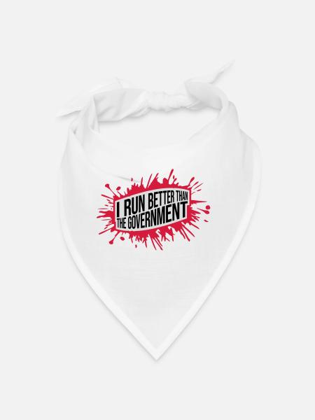 run better than government - Bandana - white - Front