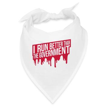 run better than government - Bandana - Weiß - Vorne