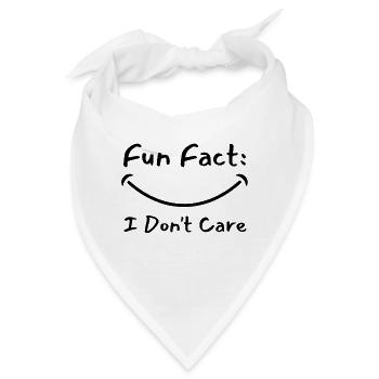 FUN FACT Ich BIN NICHT CARE I Dont Don't - Bandana - Weiß - Vorne