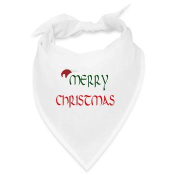 Frohe Weihnachten. Frohe Weihnachten - Bandana - Weiß - Vorne