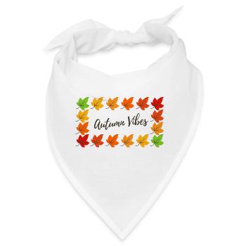 Autumn Vibes Leaves - Bandana - Weiß - Vorne