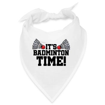 It's Badminton Time Graphic Badminton Player Shutt - Bandana - Weiß - Vorne