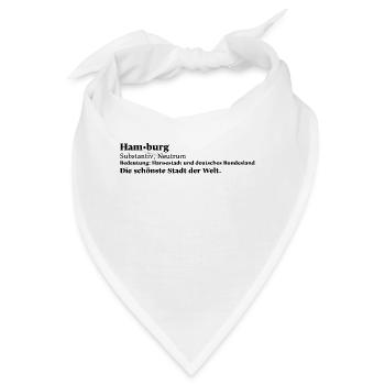 Hamburg Bedeutung - Bandana - Weiß - Vorne