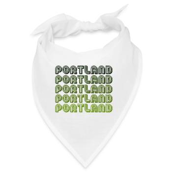 Portland Retro Gradient Muster - Bandana - Weiß - Vorne