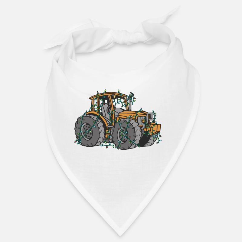 Tractor String Lights Farmer Christmas Gift Bandana