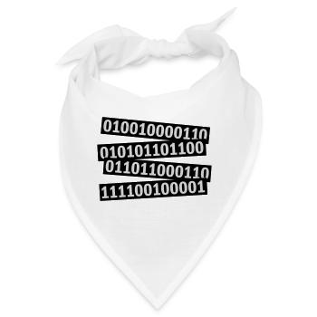 Binär Code Programm Sprache - Bandana - Weiß - Vorne