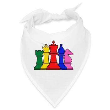 Schachfiguren - Bandana - Weiß - Vorne