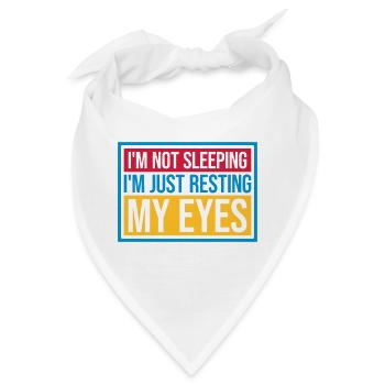 im not sleeping Zitat - Bandana - Weiß - Vorne