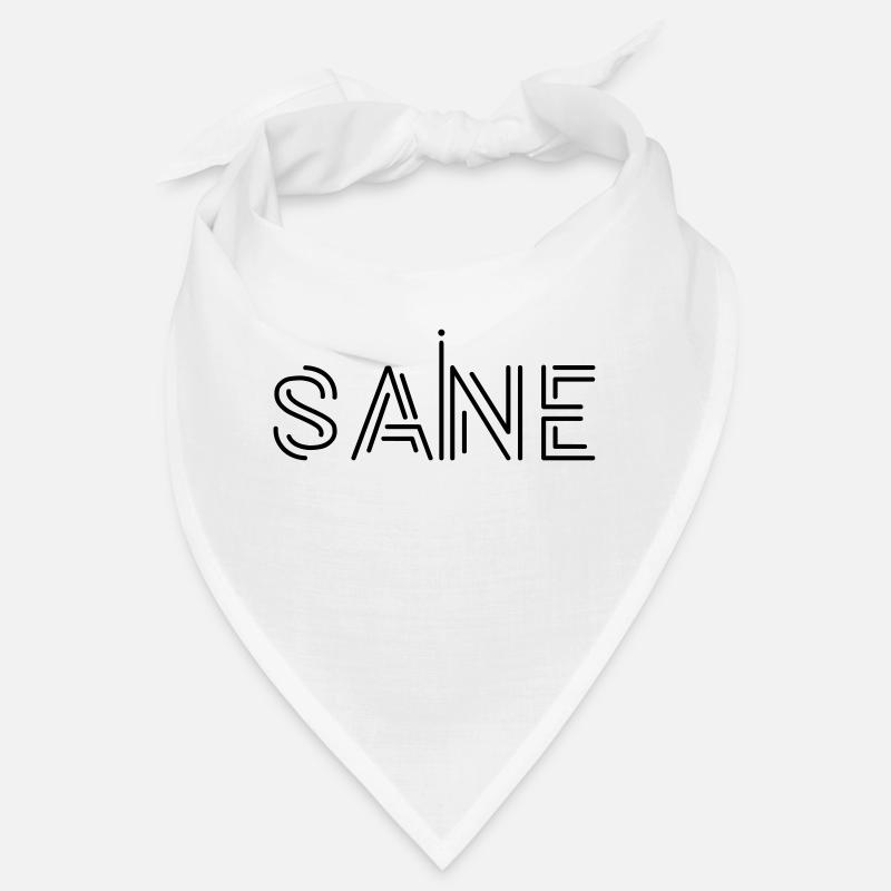 "Sane" Text Logo Design, druckbarer Text, Statement Bandana