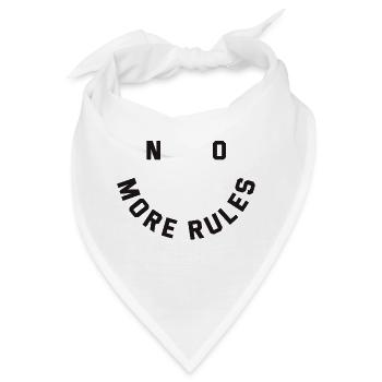 no more rules - Bandana - Weiß - Vorne