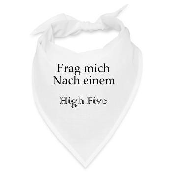 High Five - Schriftzug - Bandana - Weiß - Vorne