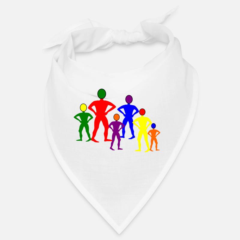 Rainbow persons - Bandana - white