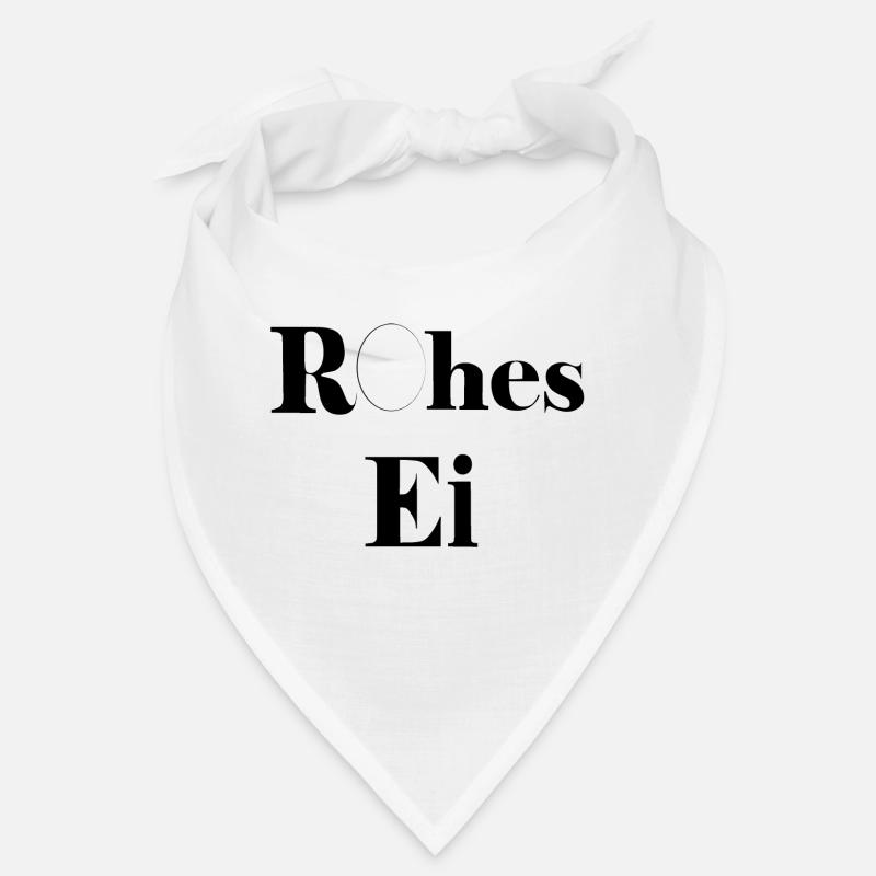 Rohes Ei - Bandana - Weiß