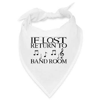 If Lost, Return To Band Room - Bandana - Weiß - Vorne